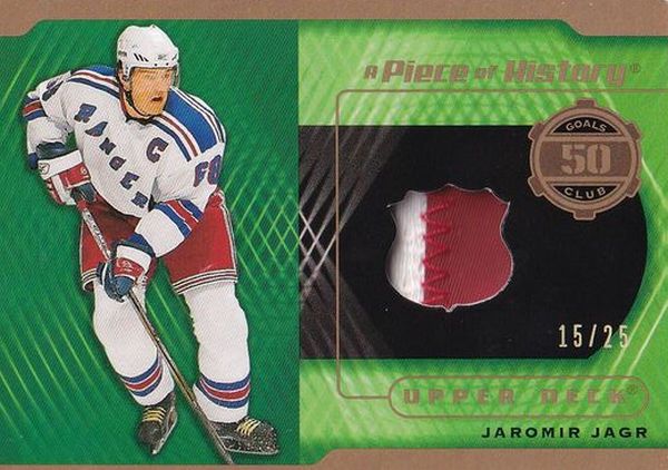 patch karta JAROMÍR JÁGR 20-21 SPGU Piece of History 50 Goals /25